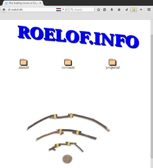 a website displayed through the browser with autoindexcms