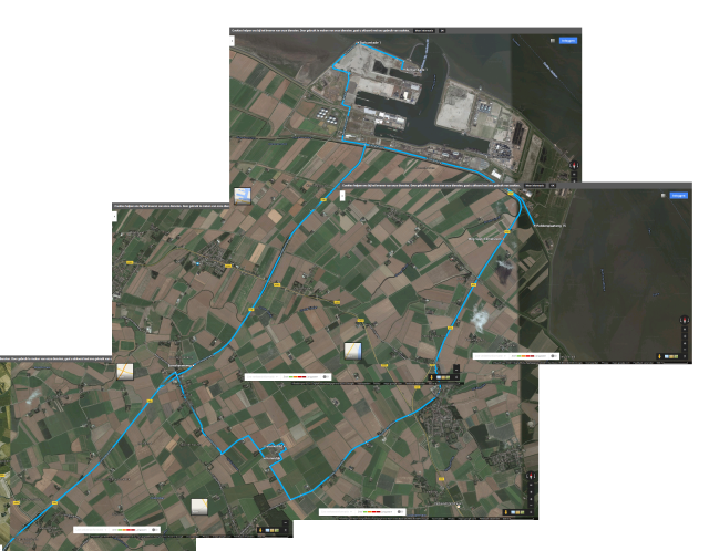 map collage representing part of the Route