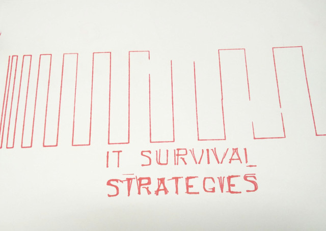 &lsquo;IT Survival Strategies&rsquo;, trying out the plotter during Jon Nordby&rsquo;s workshop 