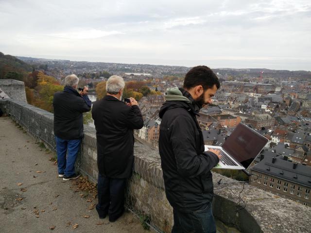 Scanning from one of the highest points in Namur