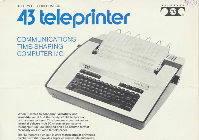 crop from an original TTY43 Manual