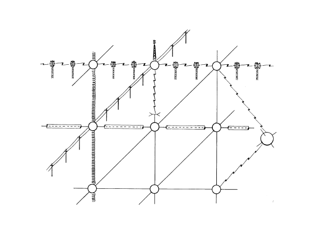 Edited version of Paul Baran&rsquo;s 1966 graphic of an internetwork