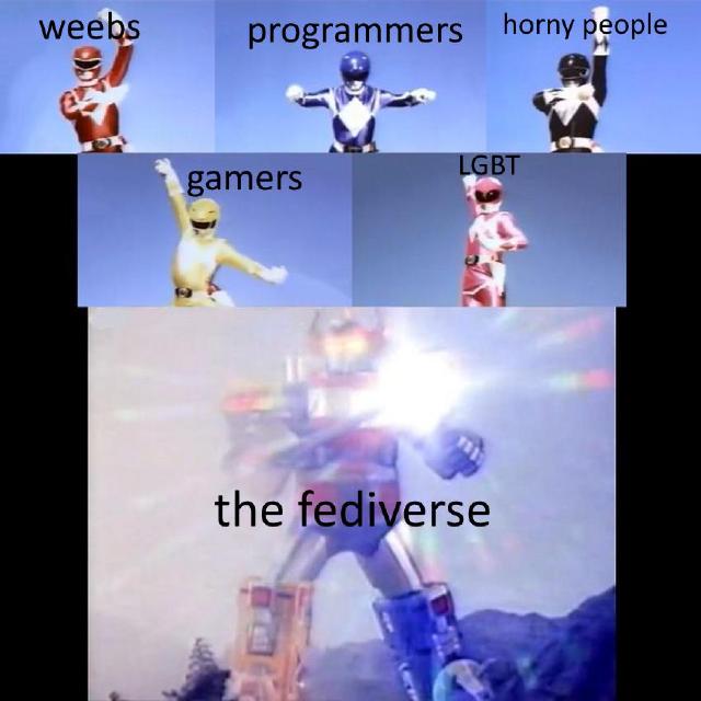 weebs, programmers, horny people, gamers, lgbt: the fediverse