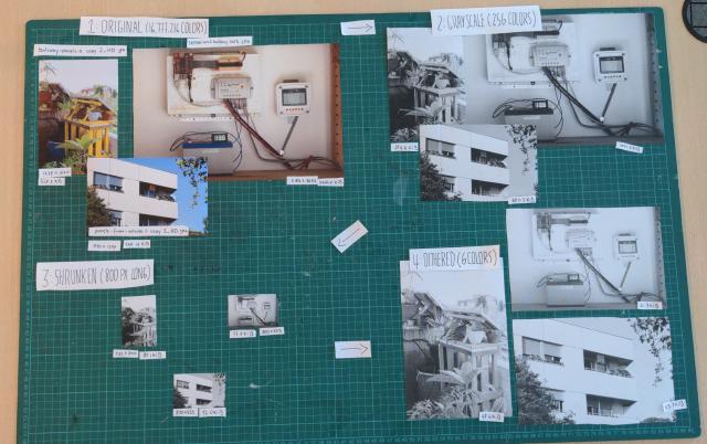 A different lay out on a cutting mat as a frame of reference.